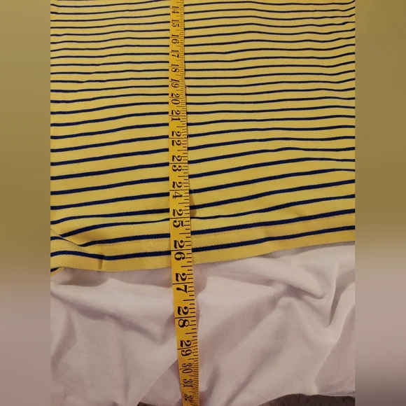 Ralph Lauren Yellow and Navy Striped Polo Shirt - Picture 6 of 6